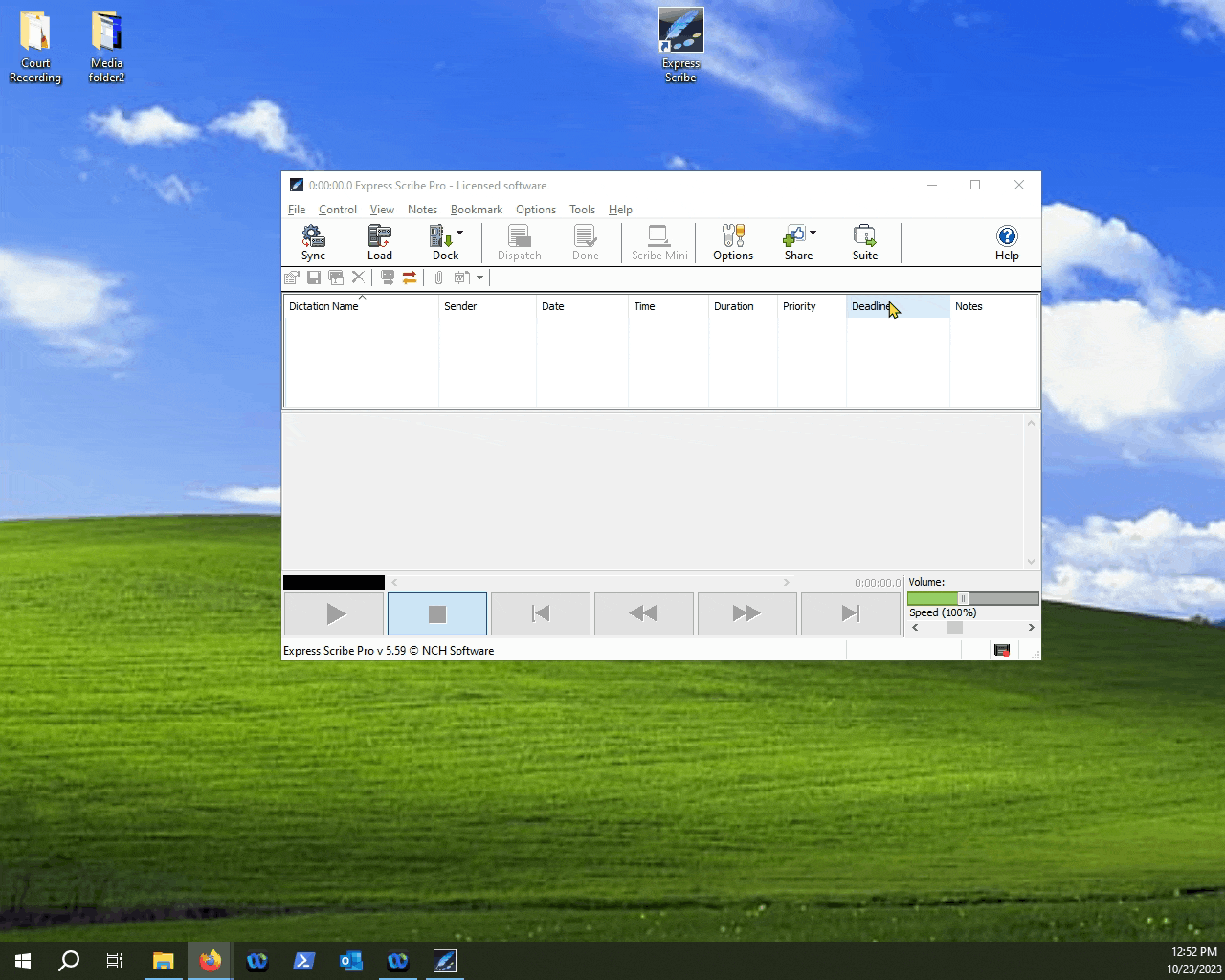 Setting up a foot pedal in Express Scribe.